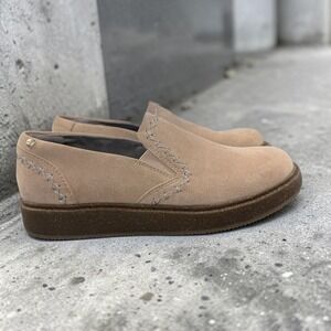 Earth‎ Elements Abelia Wheat Suede Slip On Platform Loafers Whipstitch Shoes 9M